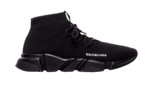 Balenciaga Speedtrainer Lace Up Black Replica shoe. 1:1 highest quality reps. Buy high quality Fakes. High Quality Fake Shoes Website. Balenciaga reps.