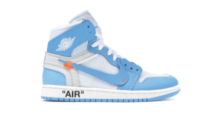 Jordan 1 Off-White Blue Rep Shoe