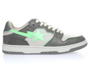 Bapesta Grey Green Rep Shoe