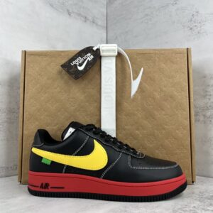 Air Force x Louis Vuitton Black Red Replica shoe. 1:1 highest quality reps. Buy high quality Fakes. High Quality Fake Shoes Website. Air Force Rep Shoes.