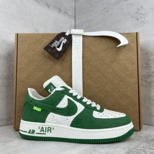 Air Force x Louis Vuitton White Green Replica shoe. 1:1 highest quality reps. Buy high quality Fakes. High Quality Fake Shoes Website. Air Force Rep Shoes.