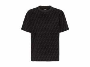 Fendi Pique Rep T-Shirt Black