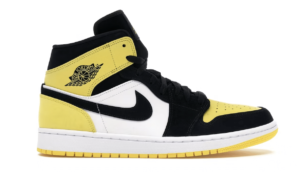Jordan 1 Yellow Black Replica shoe. 1:1 highest quality reps. Buy high quality Fakes. High Quality Fake Shoes Website. Jordan 1s reps.