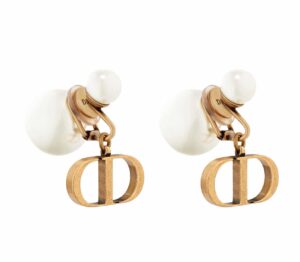 Dior Triaples Gold Earclips
