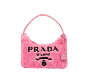 Prada Mini Re-Edition Wool Pink Replica Bag