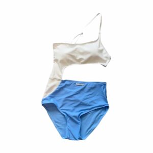 Balenciaga Asymmetric Rep Swimsuit Blue