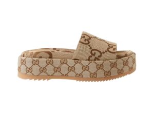 Gucci Canvas Rep Slippers Brown
