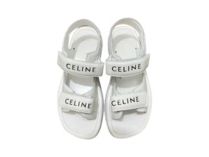 Celine Leather Rep Sandals White