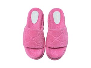 Gucci Plateau Rep Slippers Pink