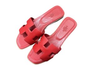 Hermes Rep Slippers Red