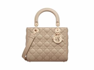 Lady Dior Middle Rep Bag Sand Gold