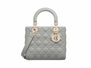 Lady Dior Middle Rep Bag Stone Grey