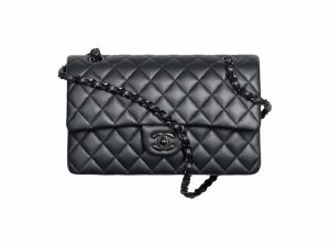 Chanel Classic Rep Bag Black Metal