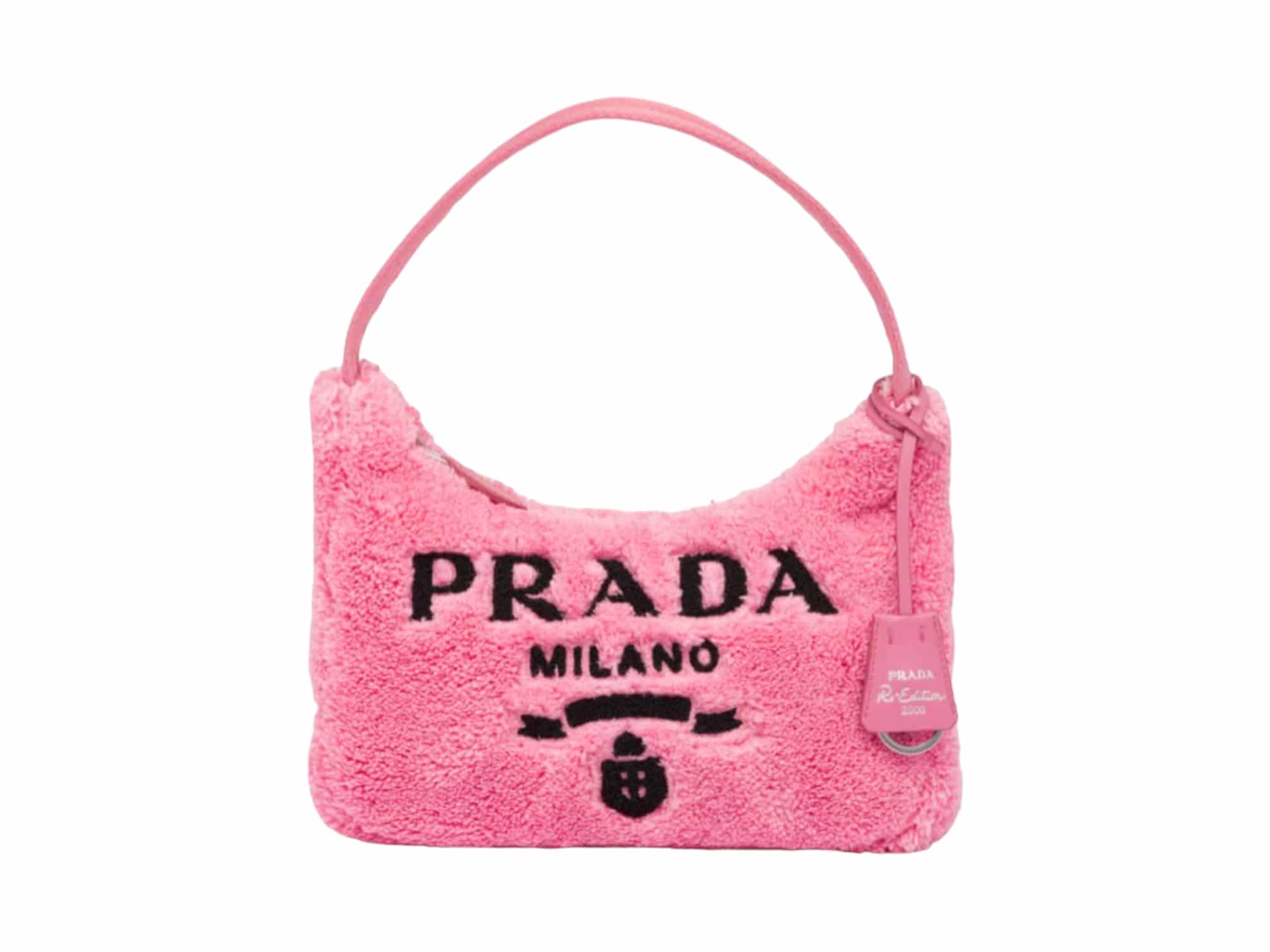 Prada Mini Re-Edition Wool Pink Replica Bag - Designer Drip