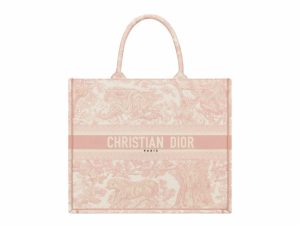 Dior Book Tote Rep Bag Large Tiger Embroidery Rose