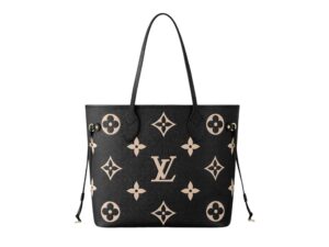 Louis Vuitton Neverfull MM Rep Bag Black/Beige