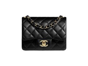 Chanel Mini Flap Rep Bag Black Gold